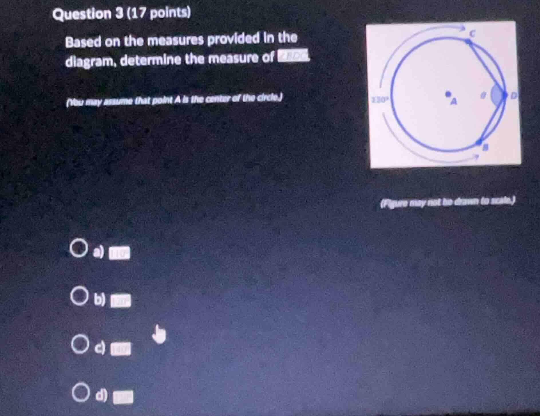 question 3 (17 points) based on the measures provided in the diagram, d…