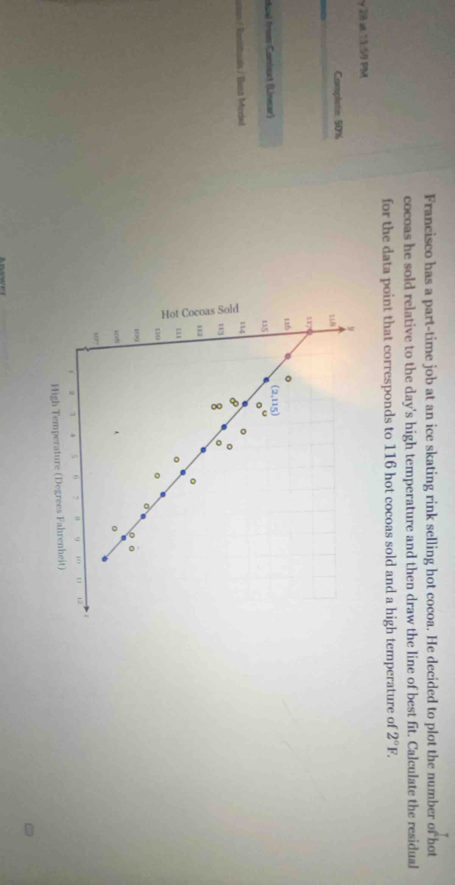 francisco has a part - time job at an ice skating rink selling hot coco…