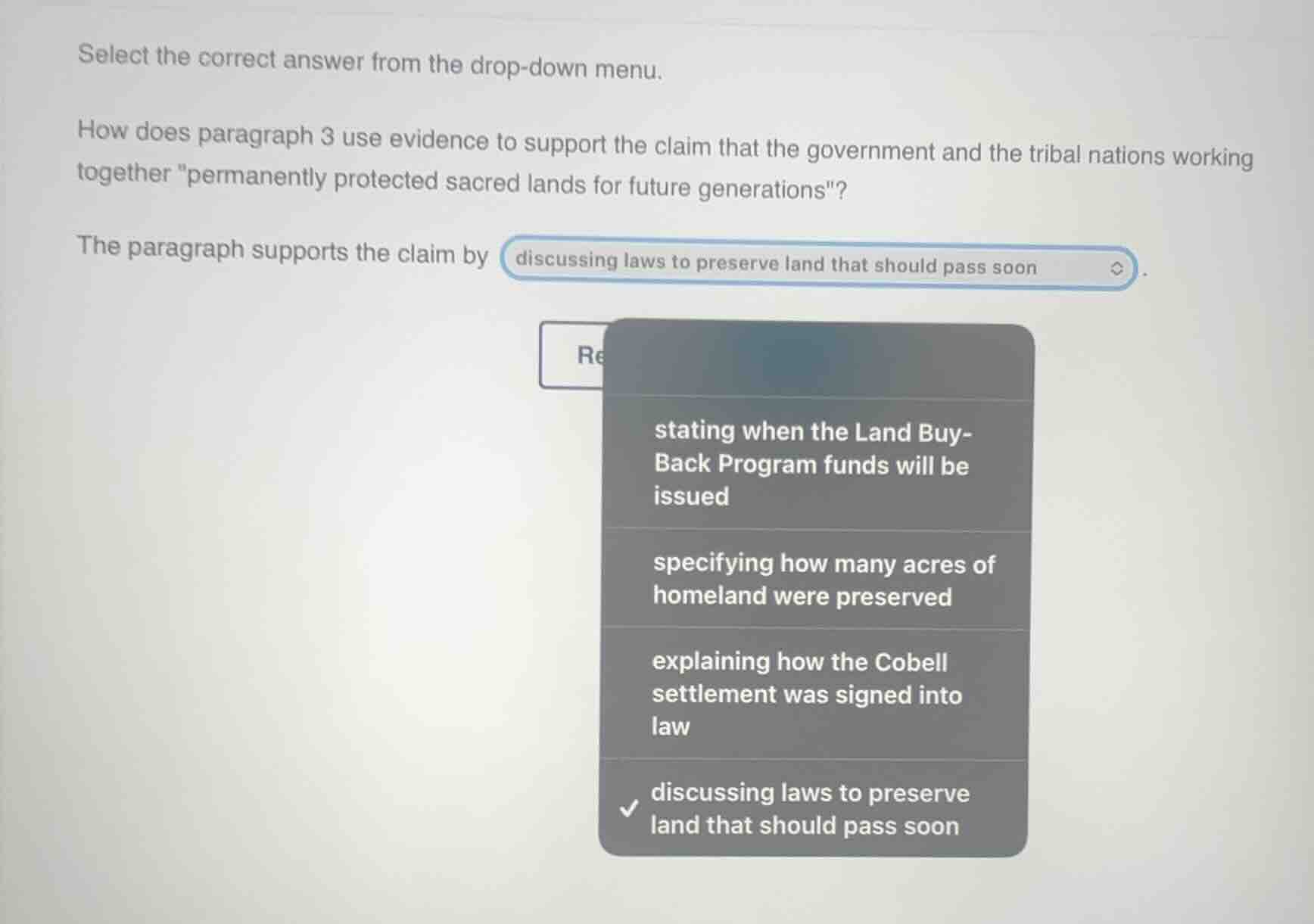 select the correct answer from the drop - down menu. how does paragraph…