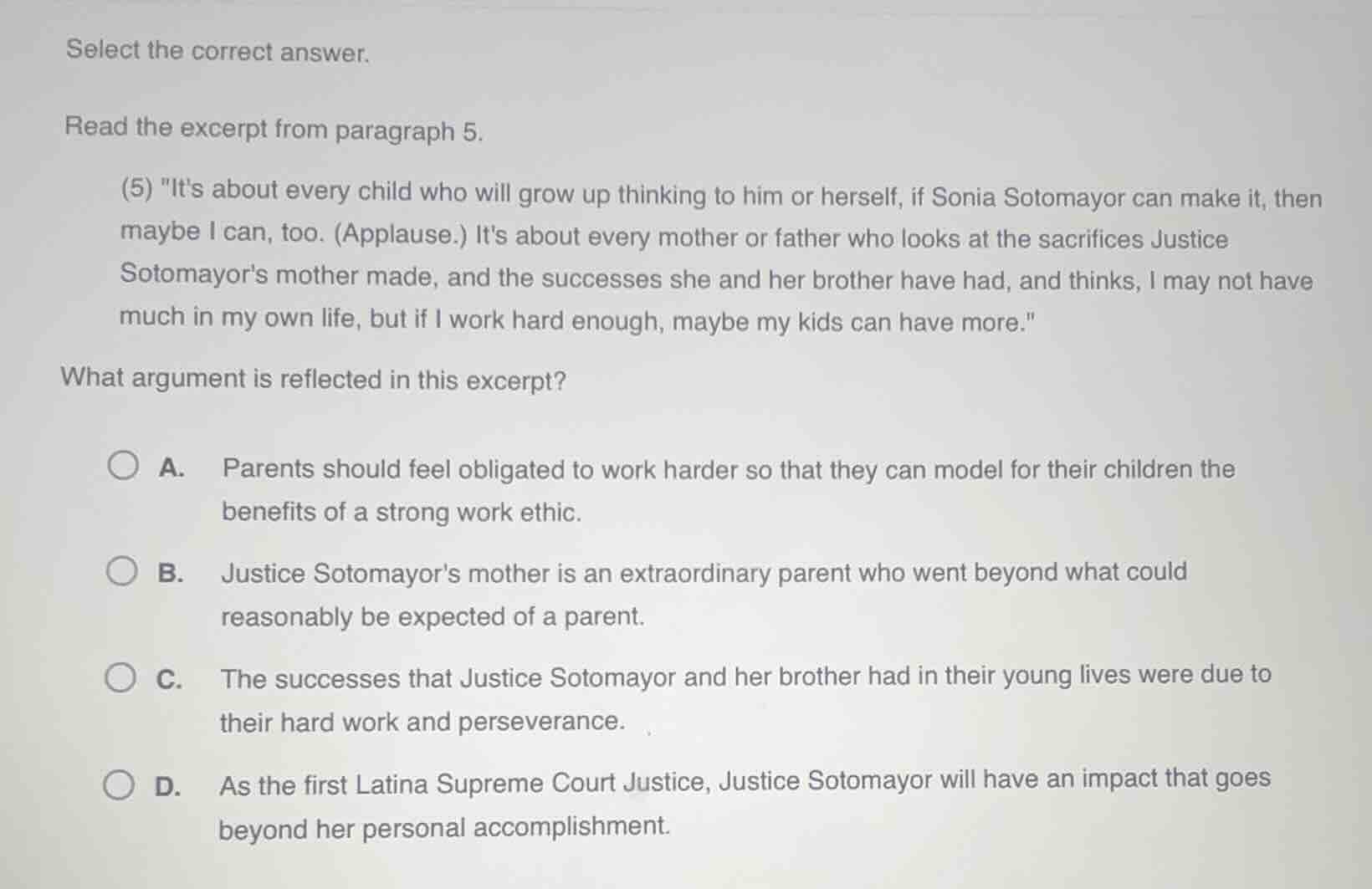 select the correct answer. read the excerpt from paragraph 5. (5) \its …
