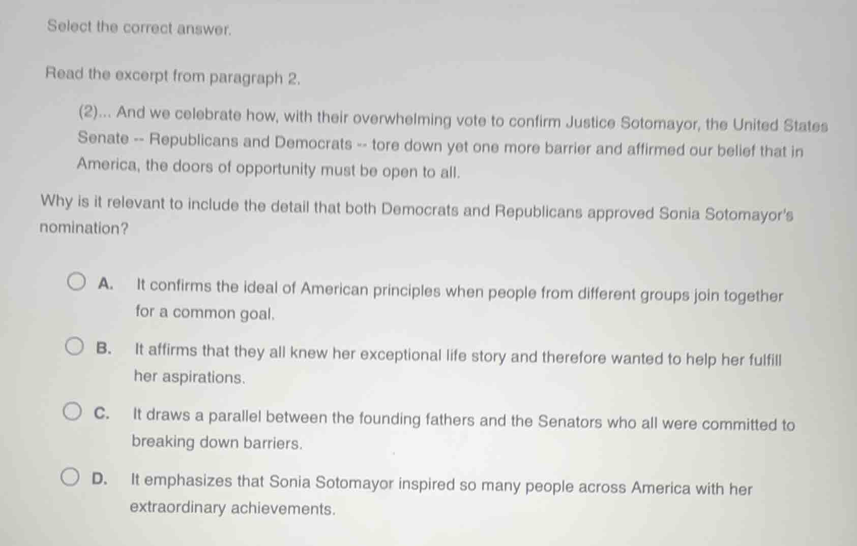 select the correct answer. read the excerpt from paragraph 2. (2)... an…