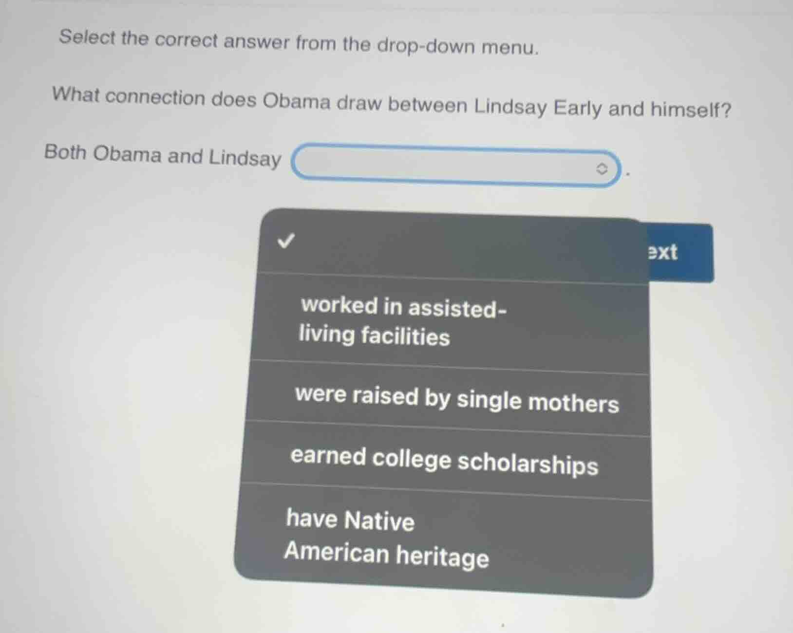 select the correct answer from the drop - down menu. what connection do…