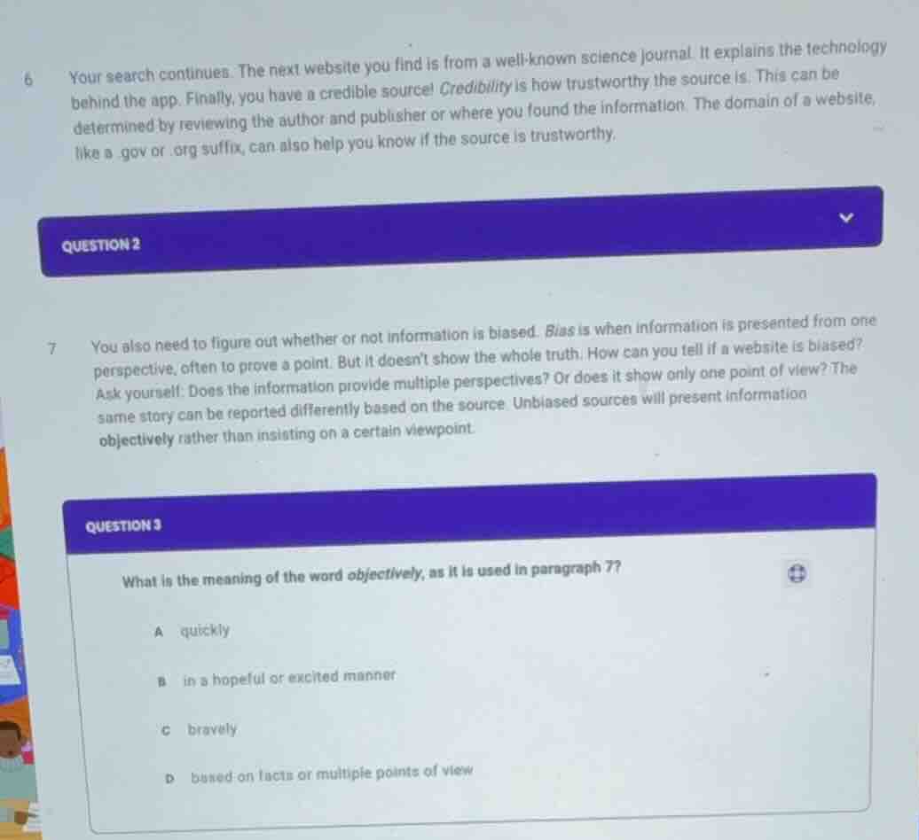 6 your search continues. the next website you find is from a well - kno…