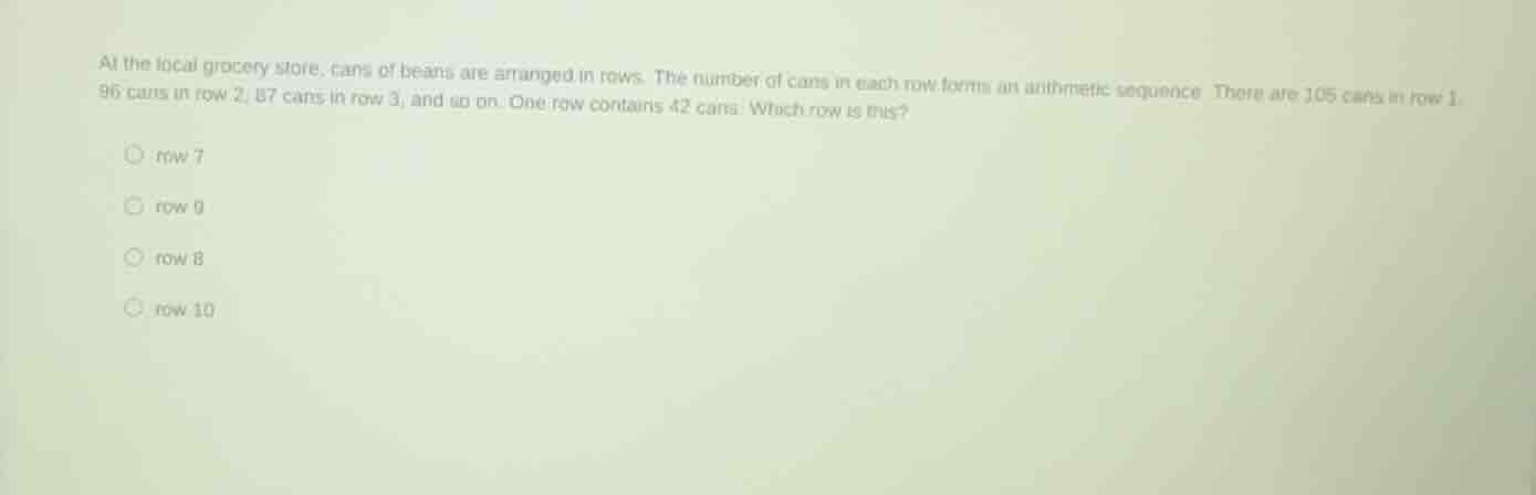 at the local grocery store, cans of beans are arranged in rows. the num…