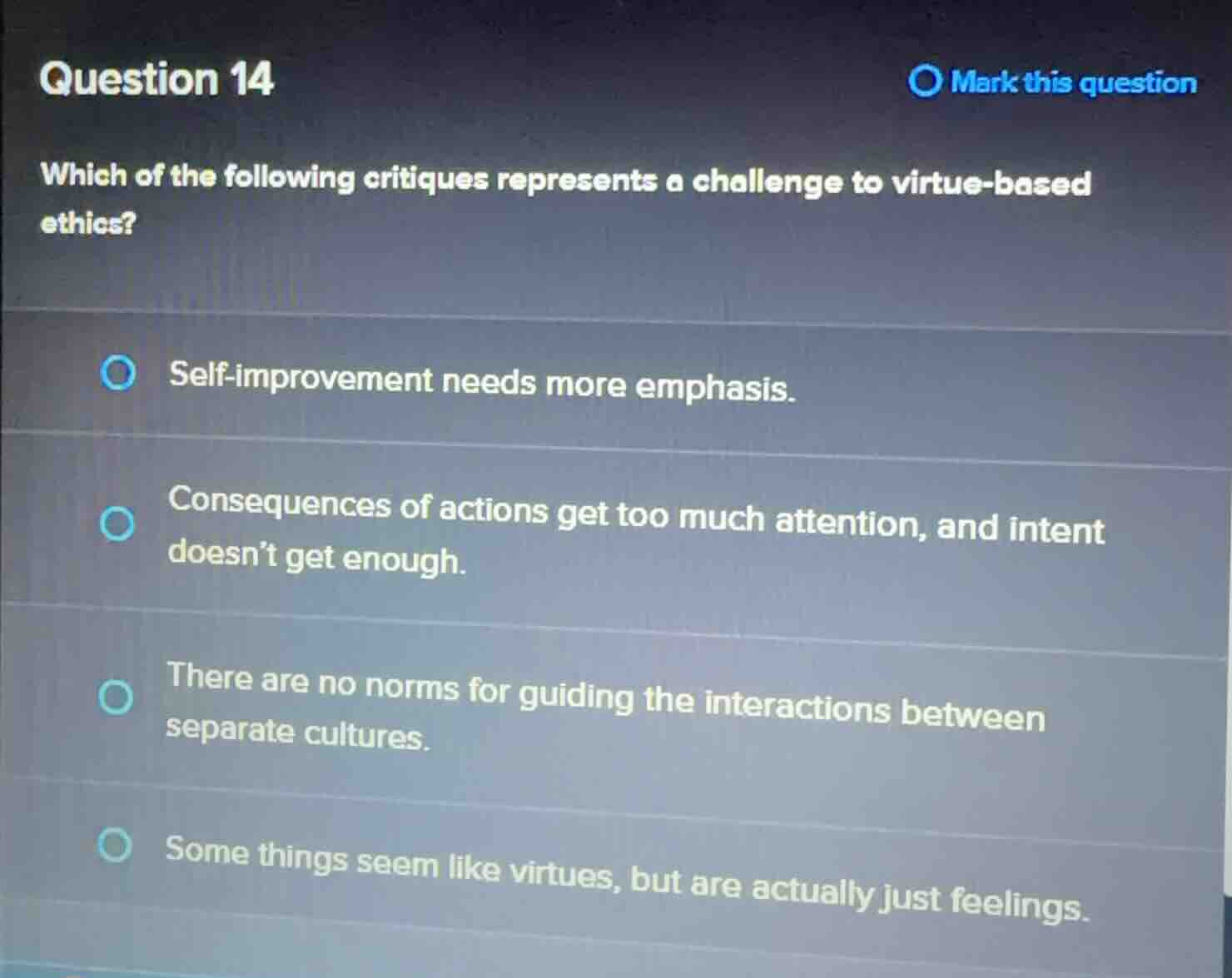 question 14 mark this question which of the following critiques represe…