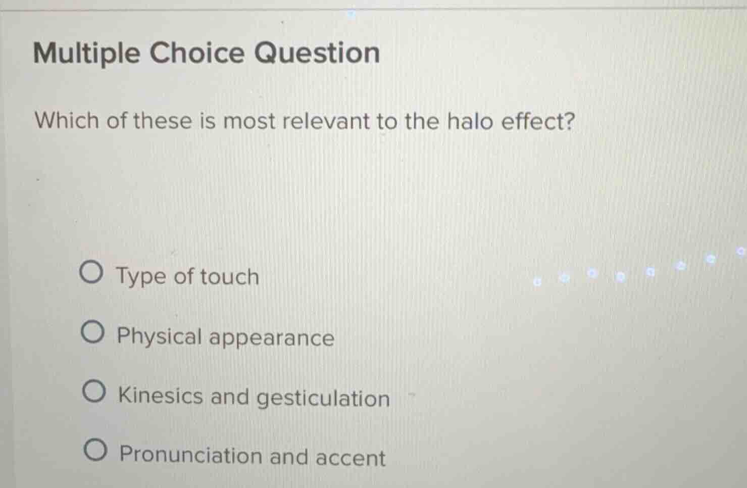 multiple choice question which of these is most relevant to the halo ef…