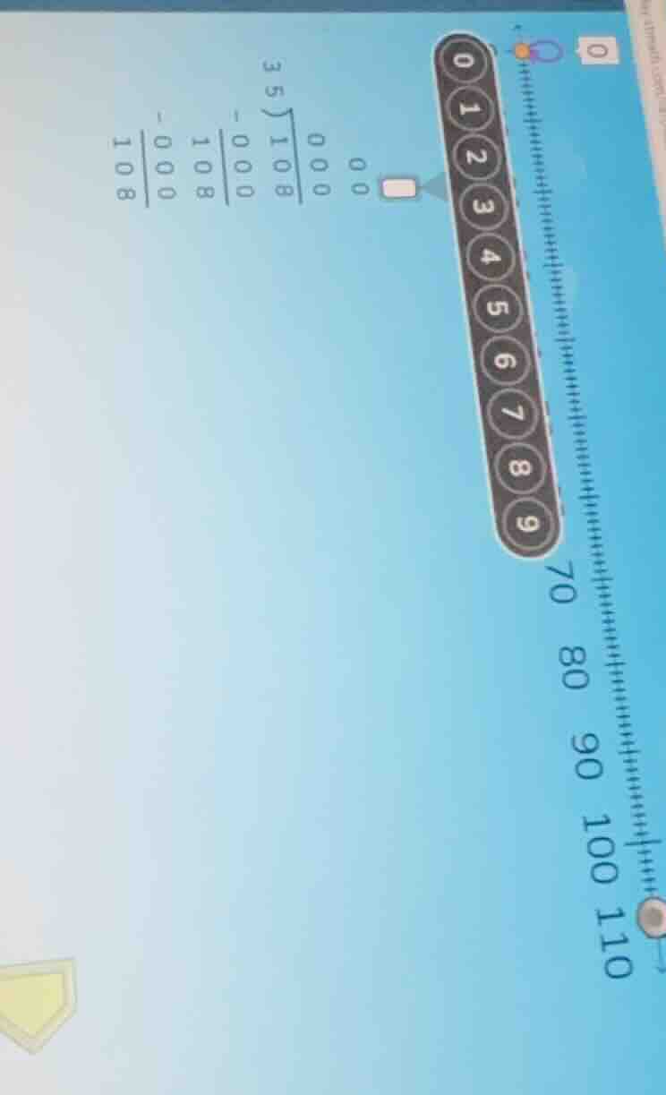 there is a division operation (dfrac{108}{35}) and some subtraction ope…