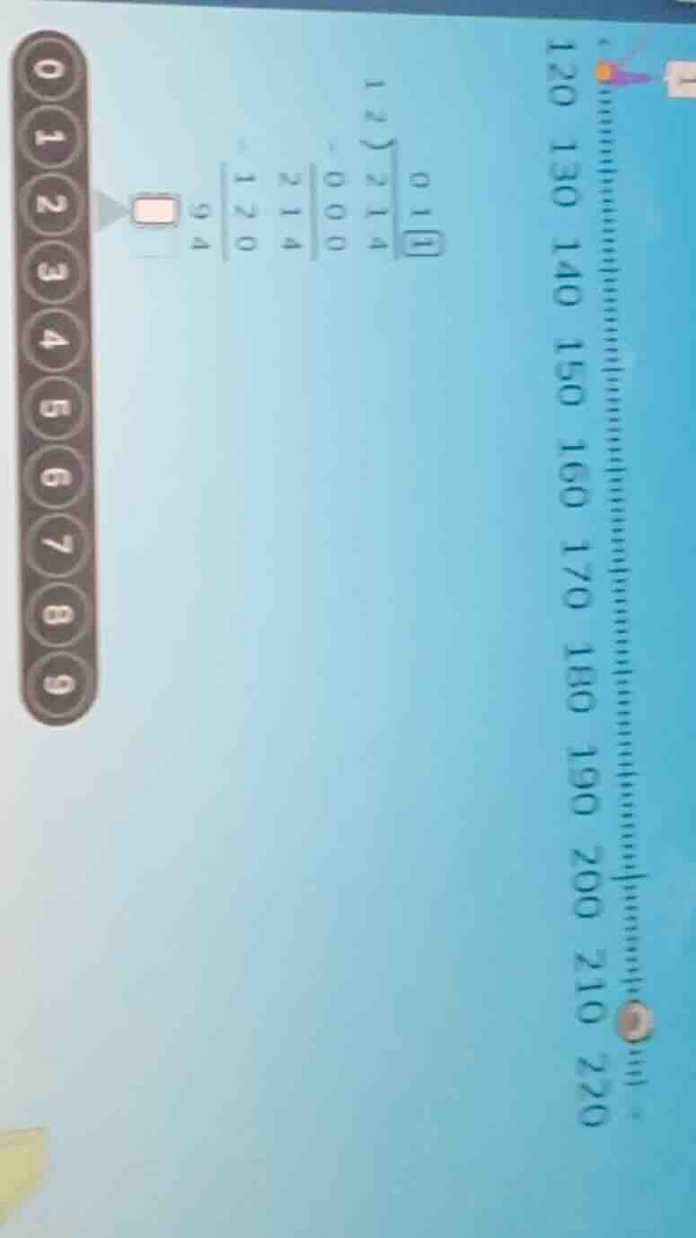 120 130 140 150 160 170 180 190 200 210 220 \\(\\begin{array}{r}01\\box…