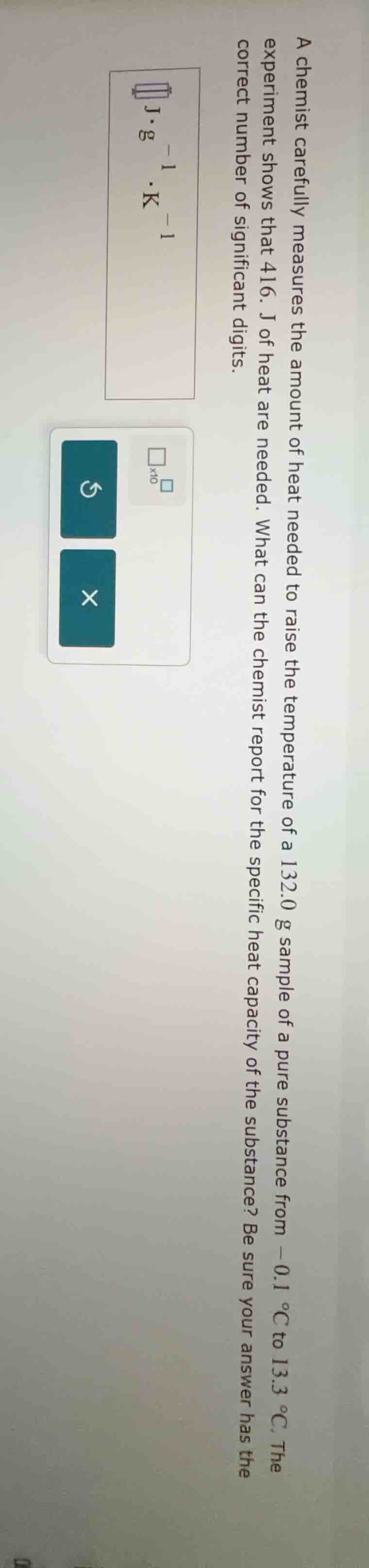 a chemist carefully measures the amount of heat needed to raise the tem…