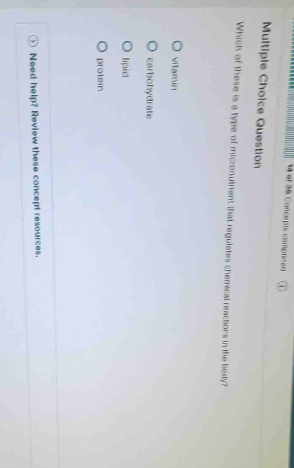 multiple choice question which of these is a type of micronutrient that…