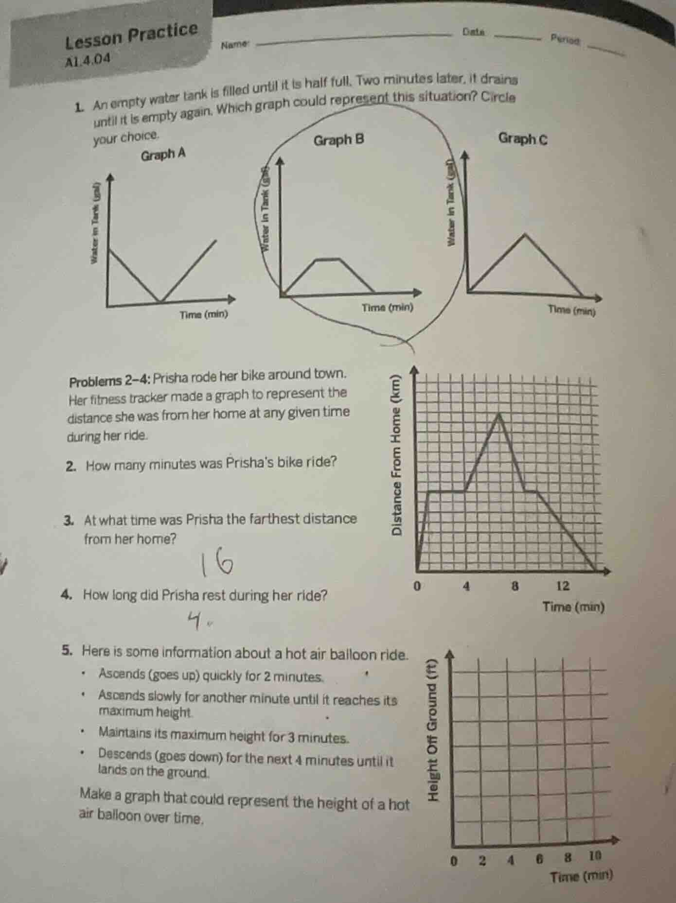 lesson practice a1.4.04 name: date period 1. an empty water tank is fil…