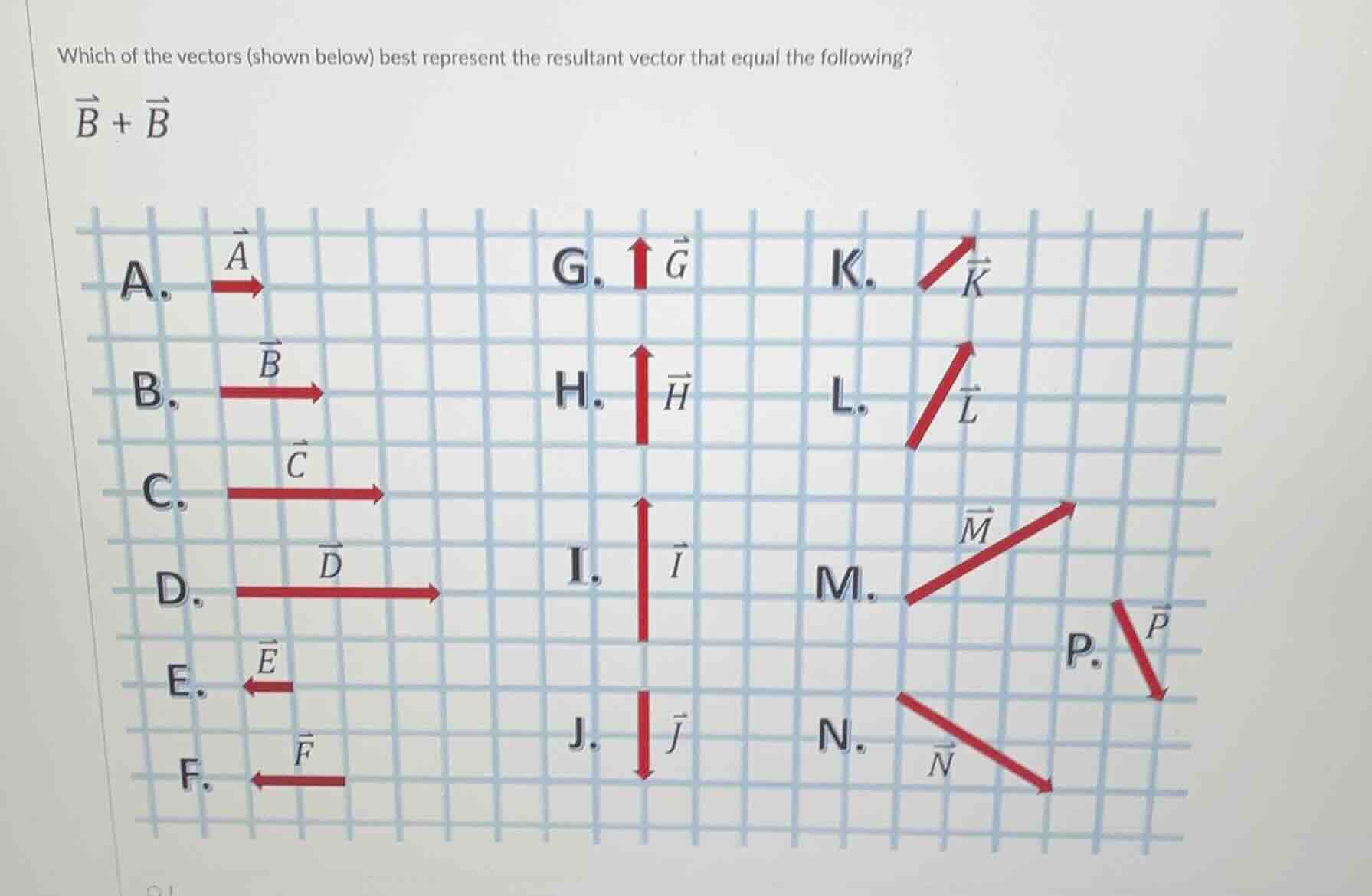 which of the vectors (shown below) best represent the resultant vector …