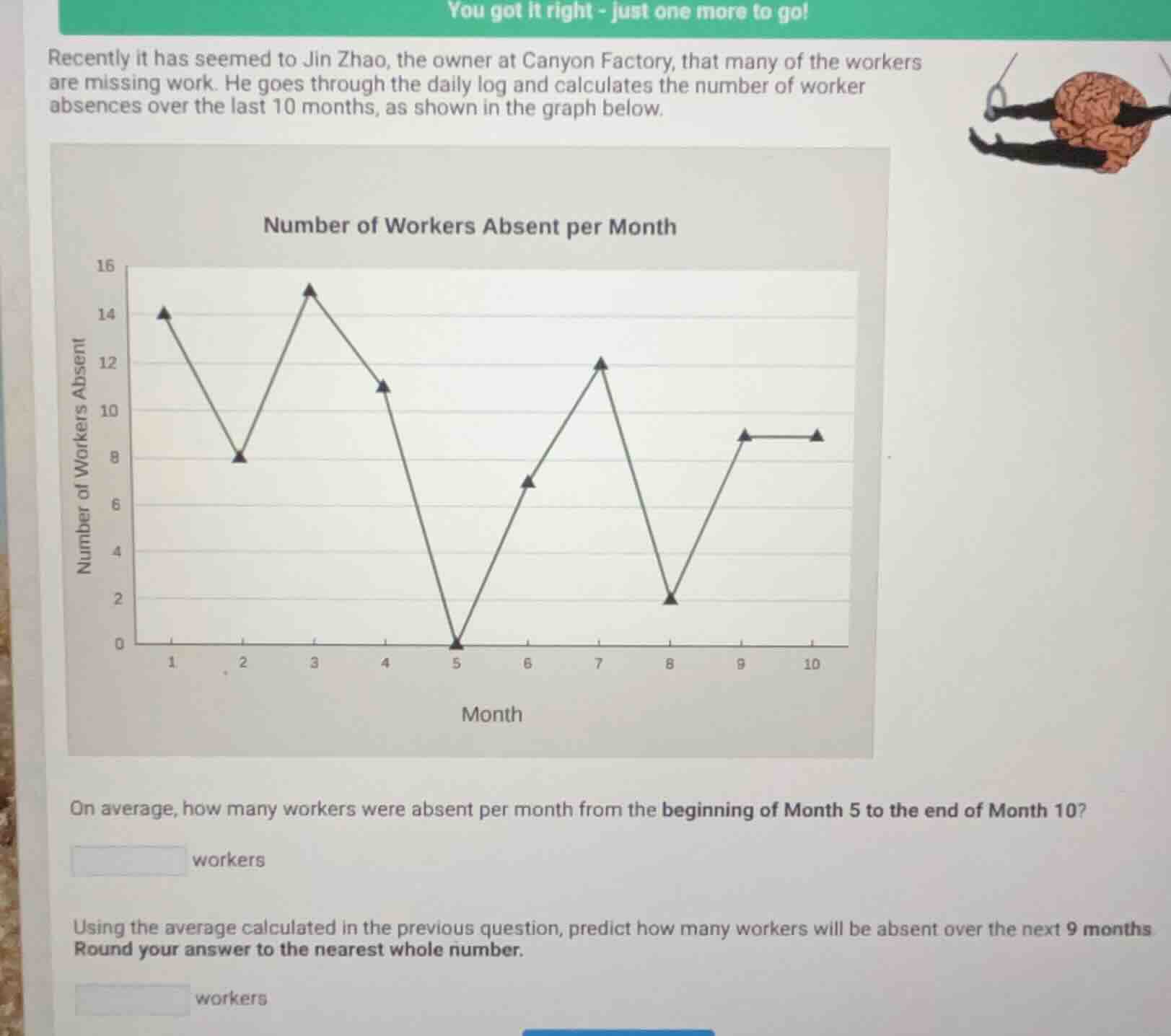 you got it right - just one more to go! recently it has seemed to jin z…