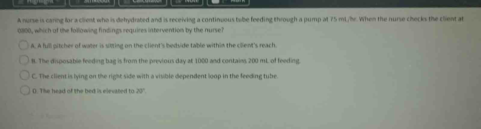 a nurse is caring for a client who is dehydrated and is receiving a con…