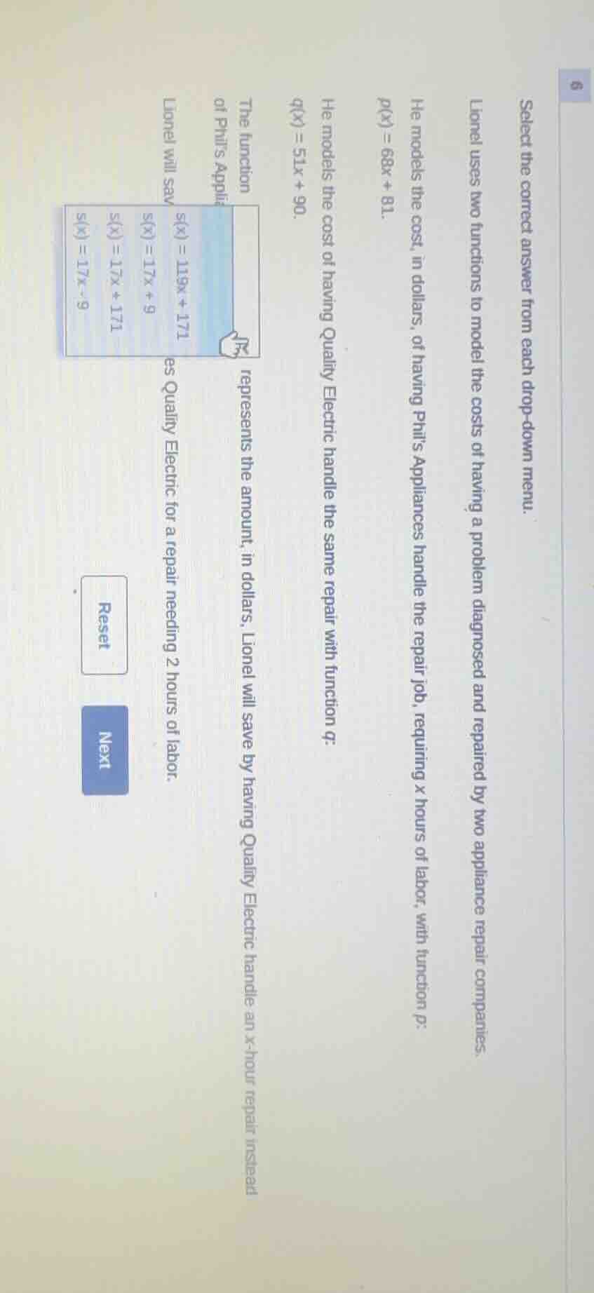 select the correct answer from each drop - down menu. lionel uses two f…
