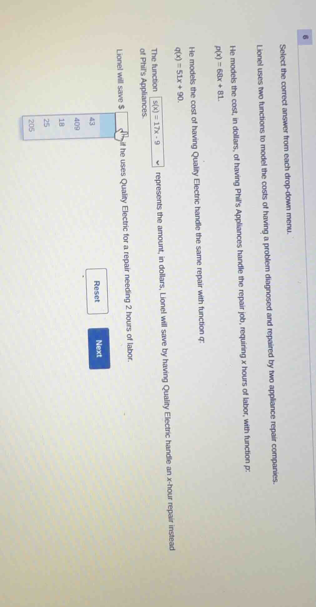 select the correct answer from each drop - down menu. lionel uses two f…