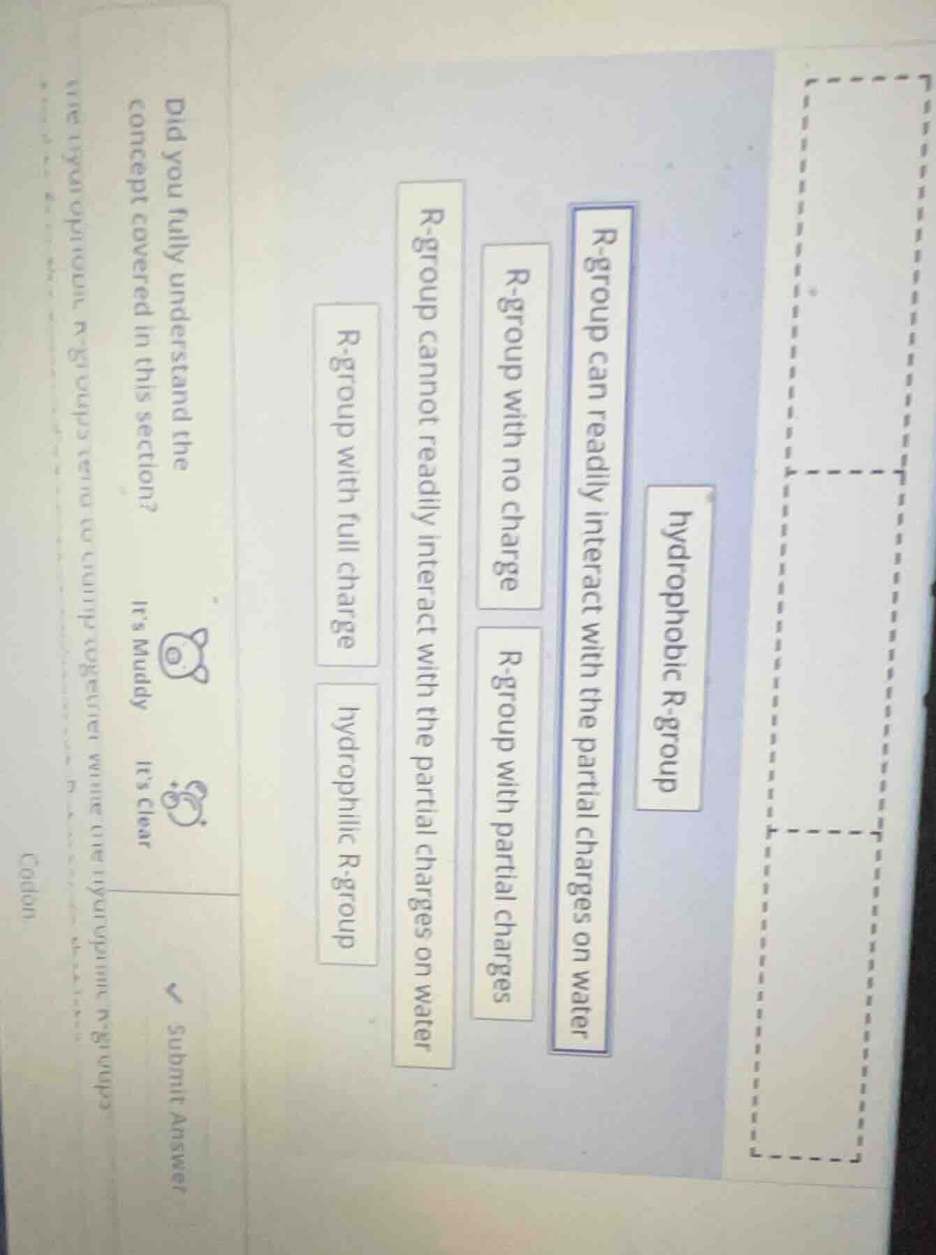 did you fully understand the concept covered in this section? its muddy…