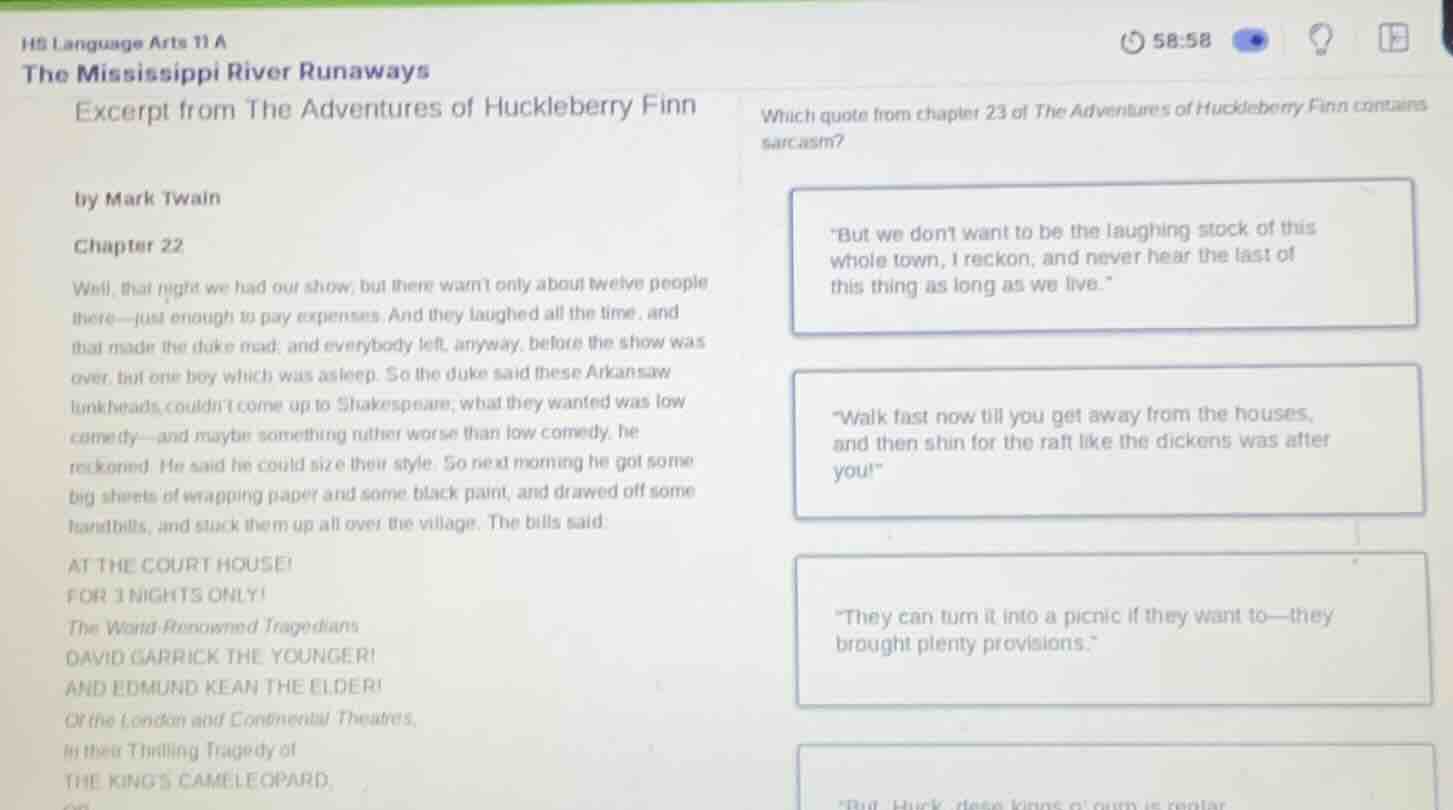 hb language arts 11 a the mississippi river runaways excerpt from the a…