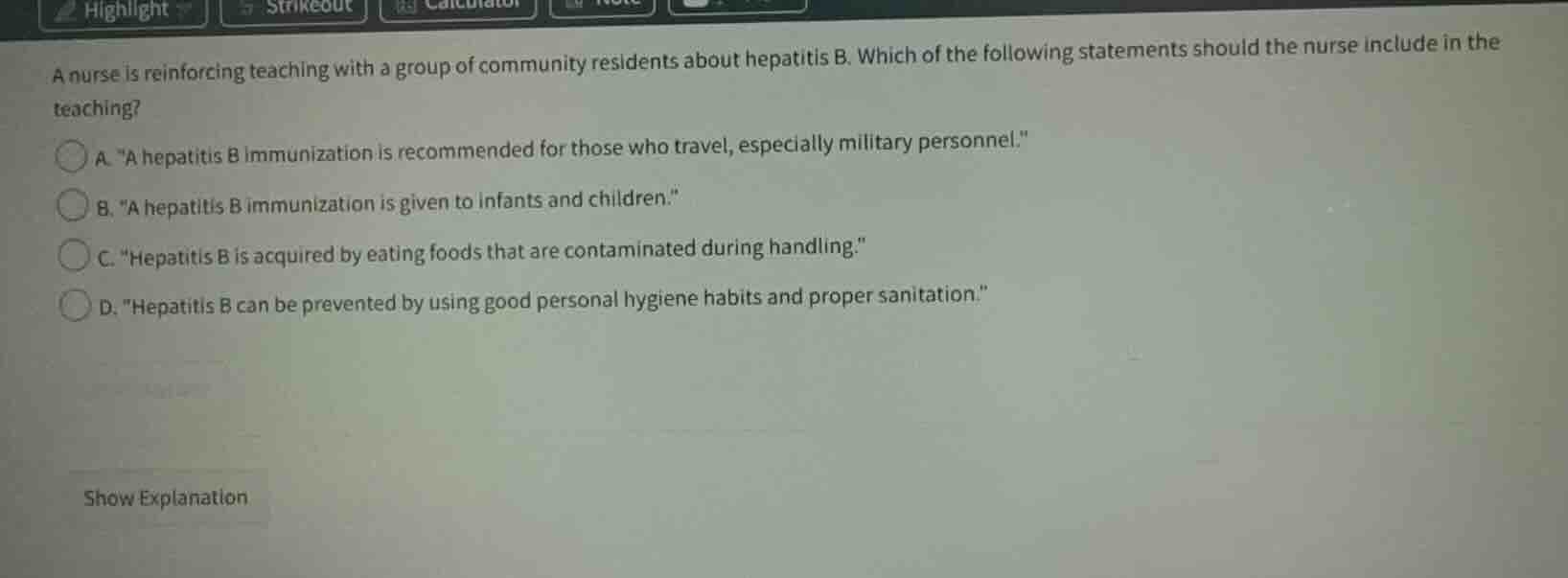 a nurse is reinforcing teaching with a group of community residents abo…