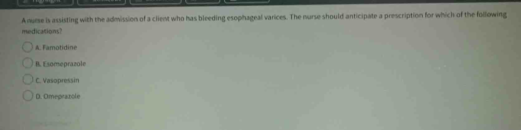 a nurse is assisting with the admission of a client who has bleeding es…