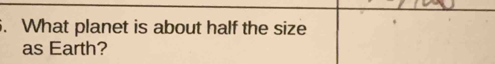 what planet is about half the size as earth?