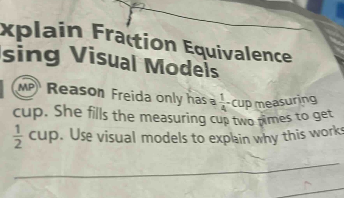 explain fraction equivalence using visual models (mp) reason freida onl…