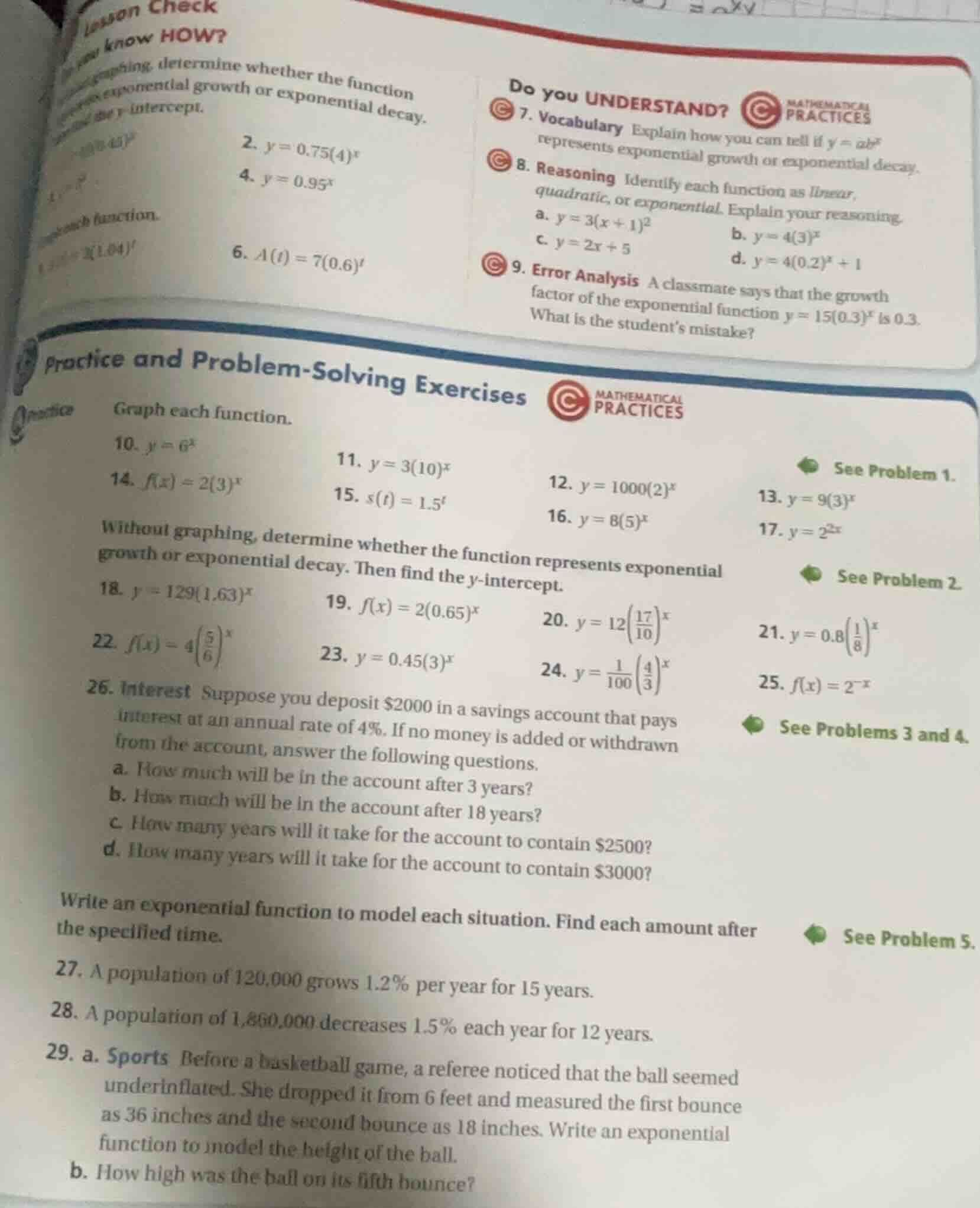 lesson check you know how? graphing, determine whether the function exp…