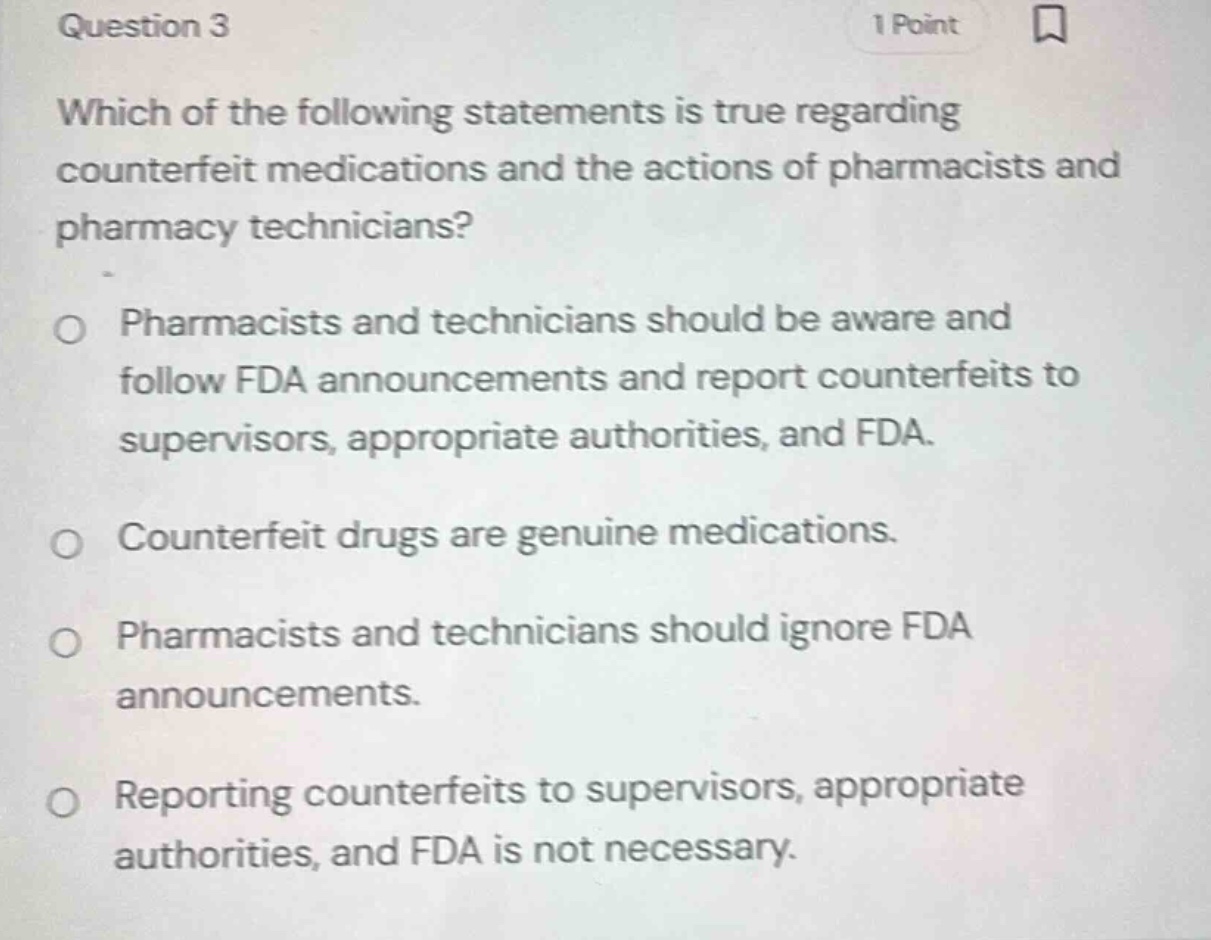 question 3 1 point which of the following statements is true regarding …