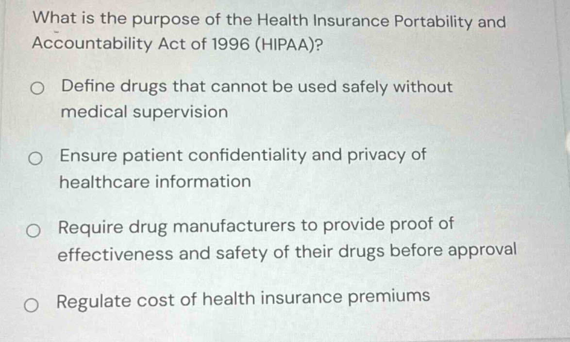 what is the purpose of the health insurance portability and accountabil…