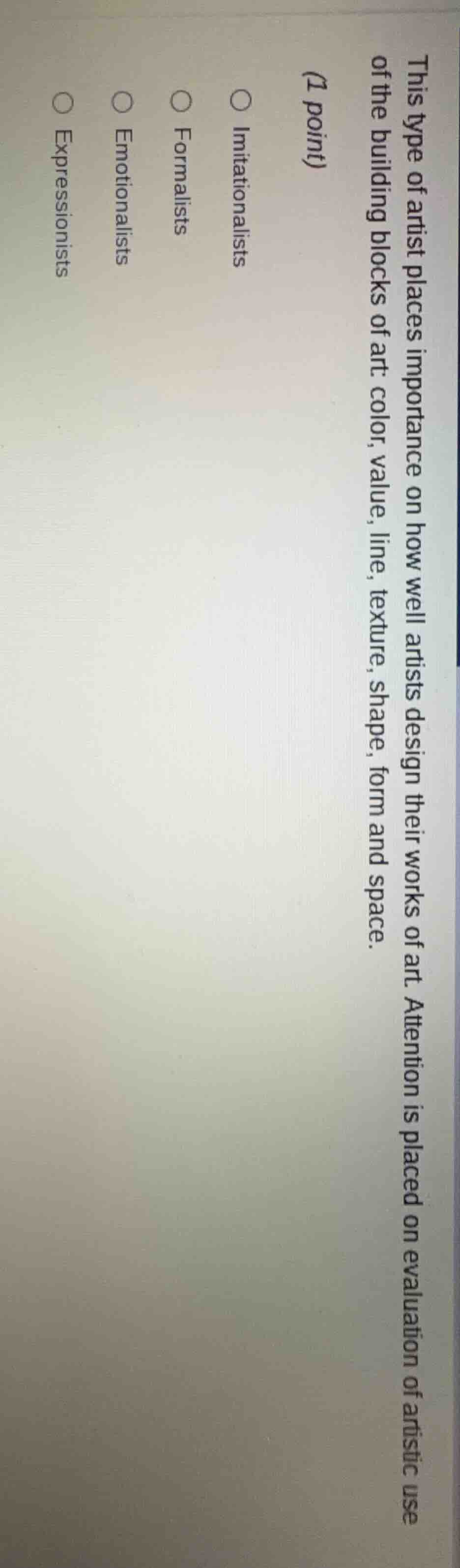 this type of artist places importance on how well artists design their …