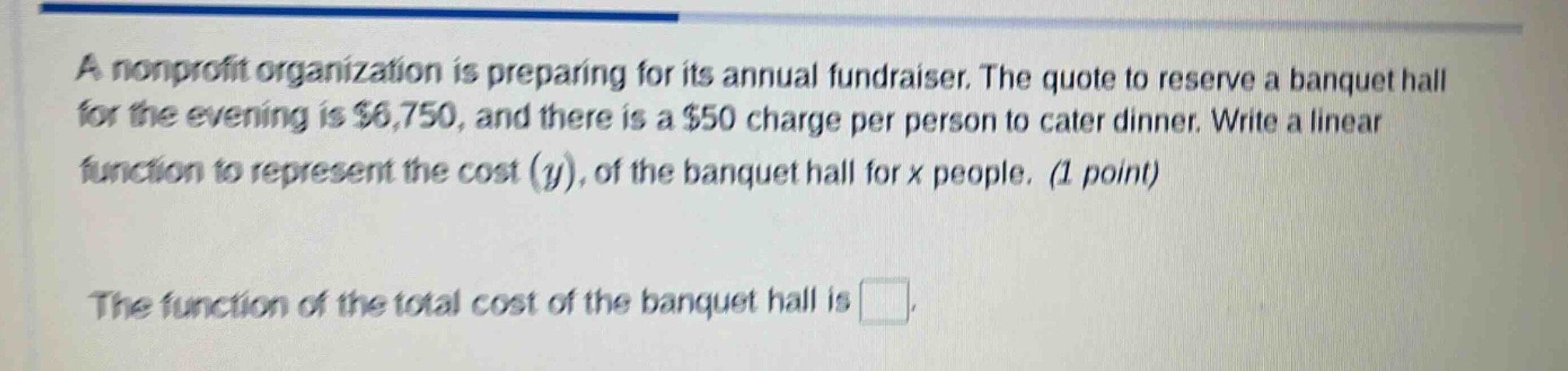 a nonprofit organization is preparing for its annual fundraiser. the qu…