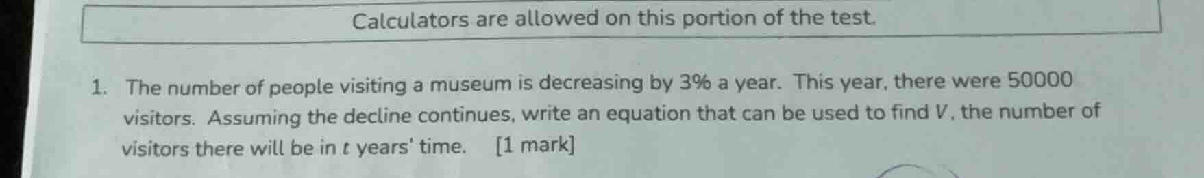 calculators are allowed on this portion of the test. 1. the number of p…