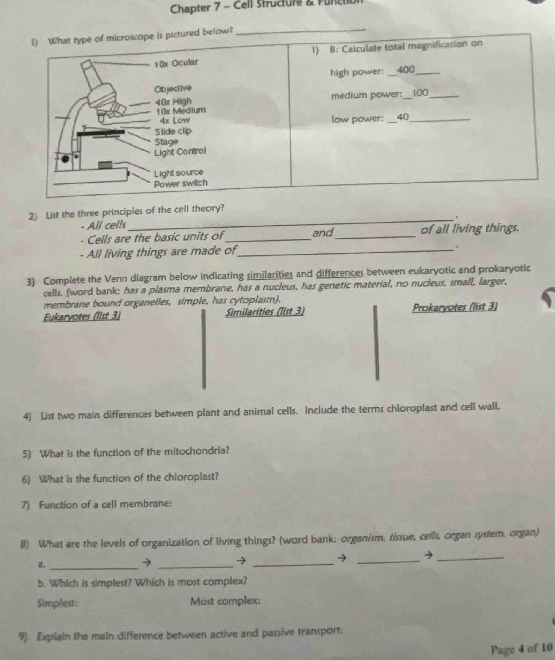chapter 7 – cell structure & function 1) what type of microscope is pic…