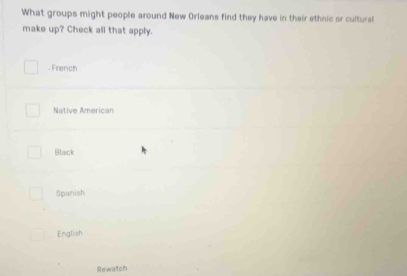 what groups might people around new orleans find they have in their eth…