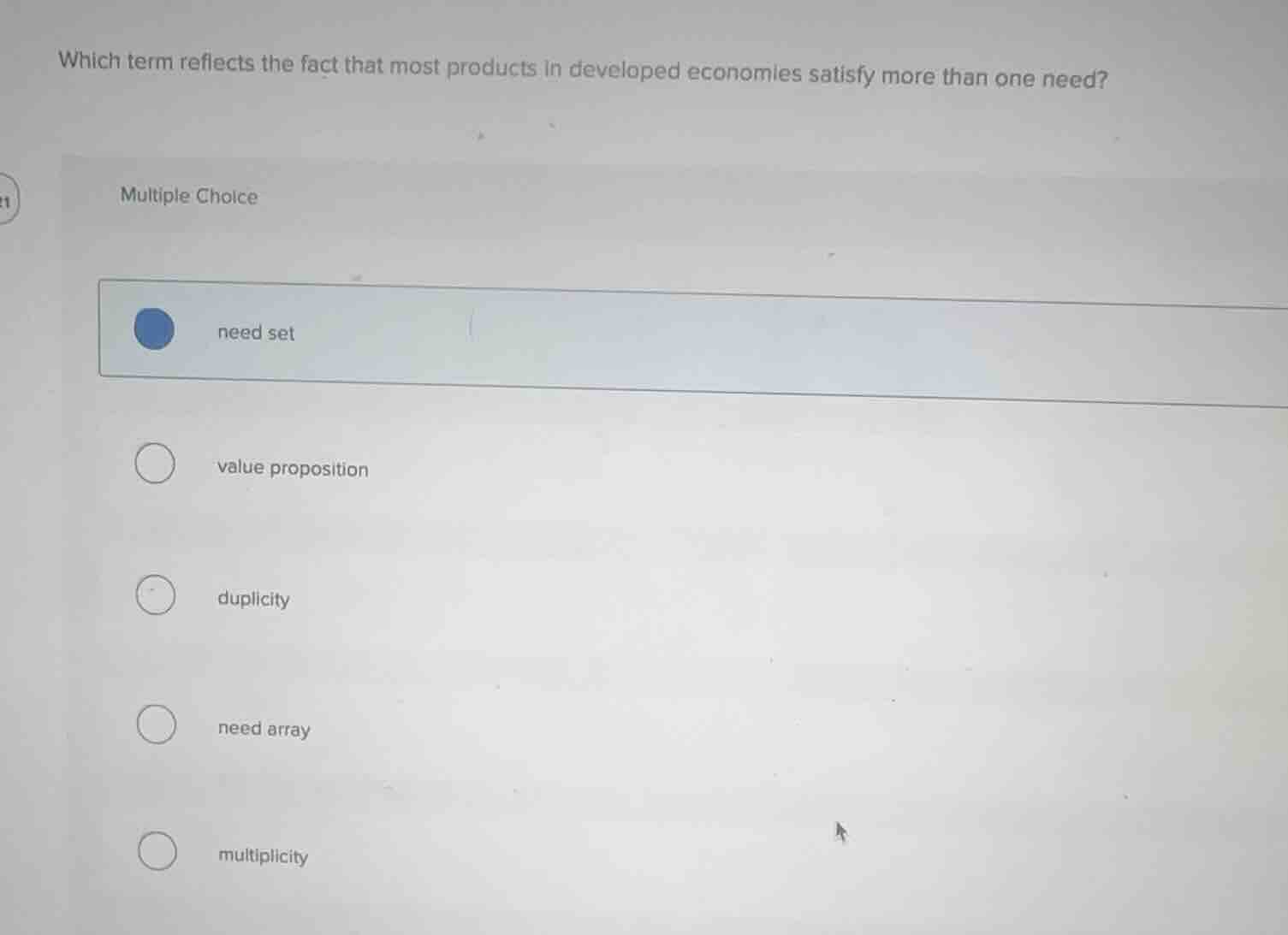 which term reflects the fact that most products in developed economies …