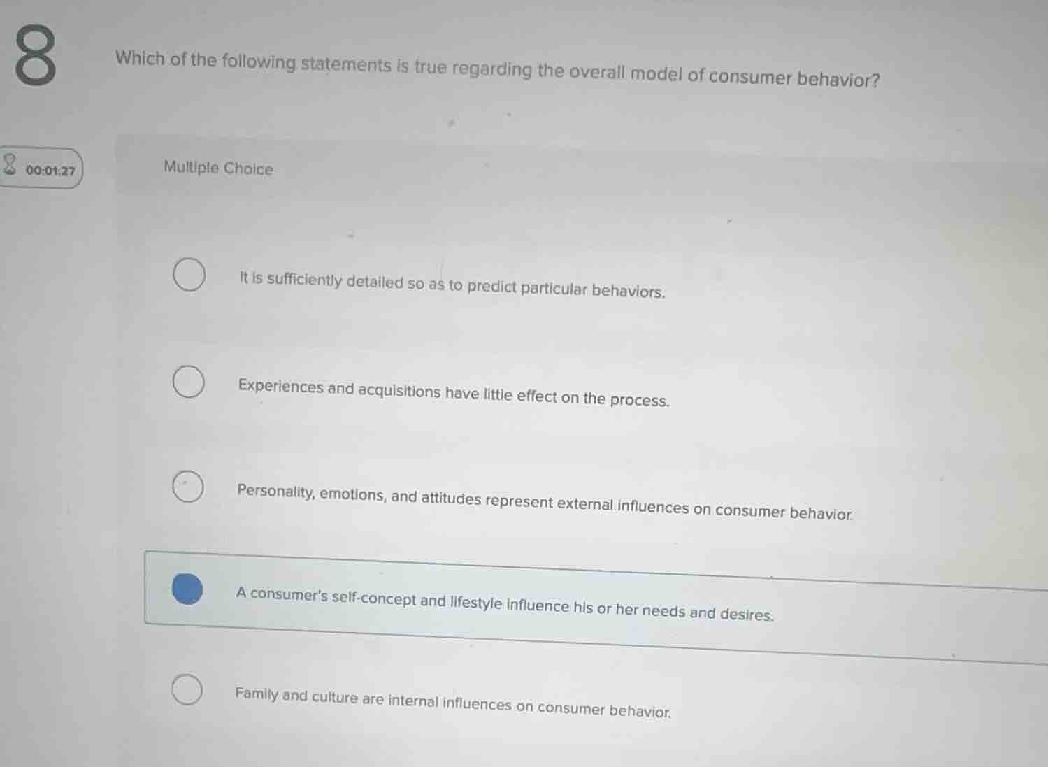 which of the following statements is true regarding the overall model o…