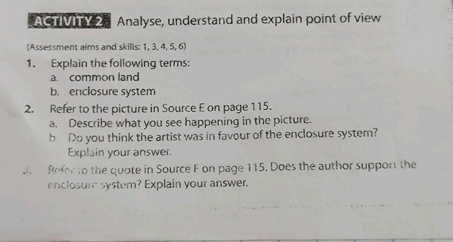 activity 2 analyse, understand and explain point of view (assessment ai…