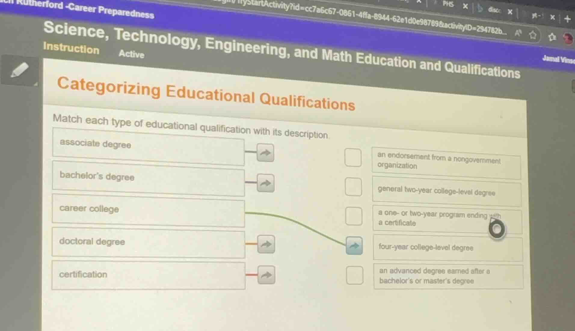 science, technology, engineering, and math education and qualifications…