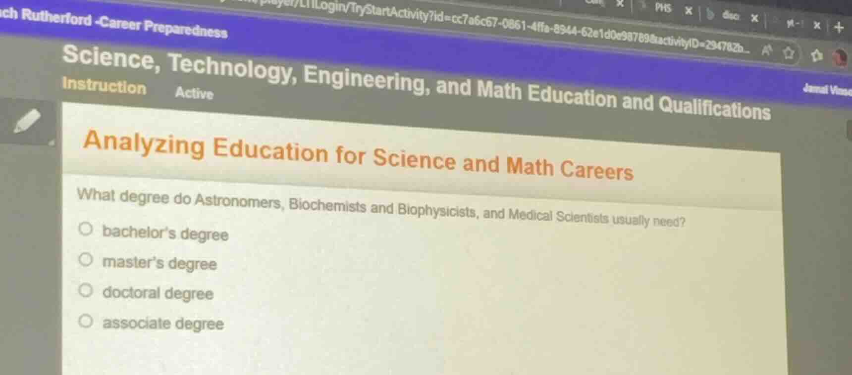 analyzing education for science and math careers what degree do astrono…