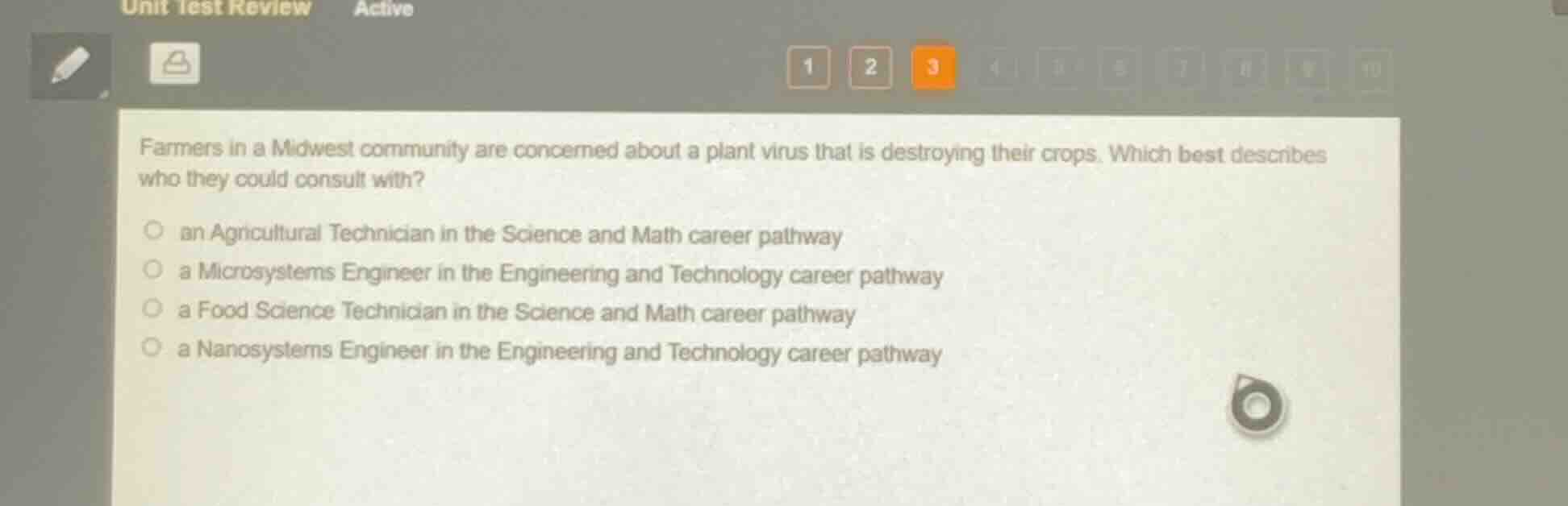 farmers in a midwest community are concerned about a plant virus that i…