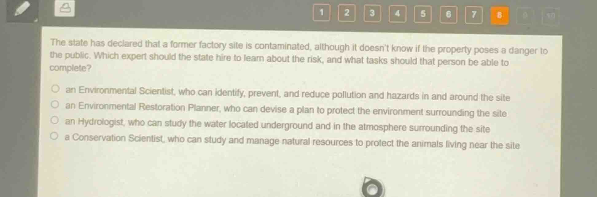 the state has declared that a former factory site is contaminated, alth…