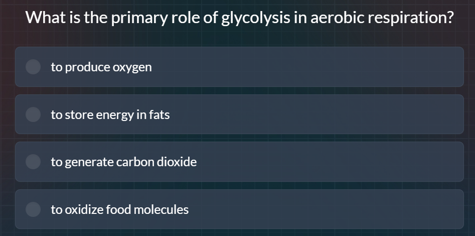 what is the primary role of glycolysis in aerobic respiration? to produ…
