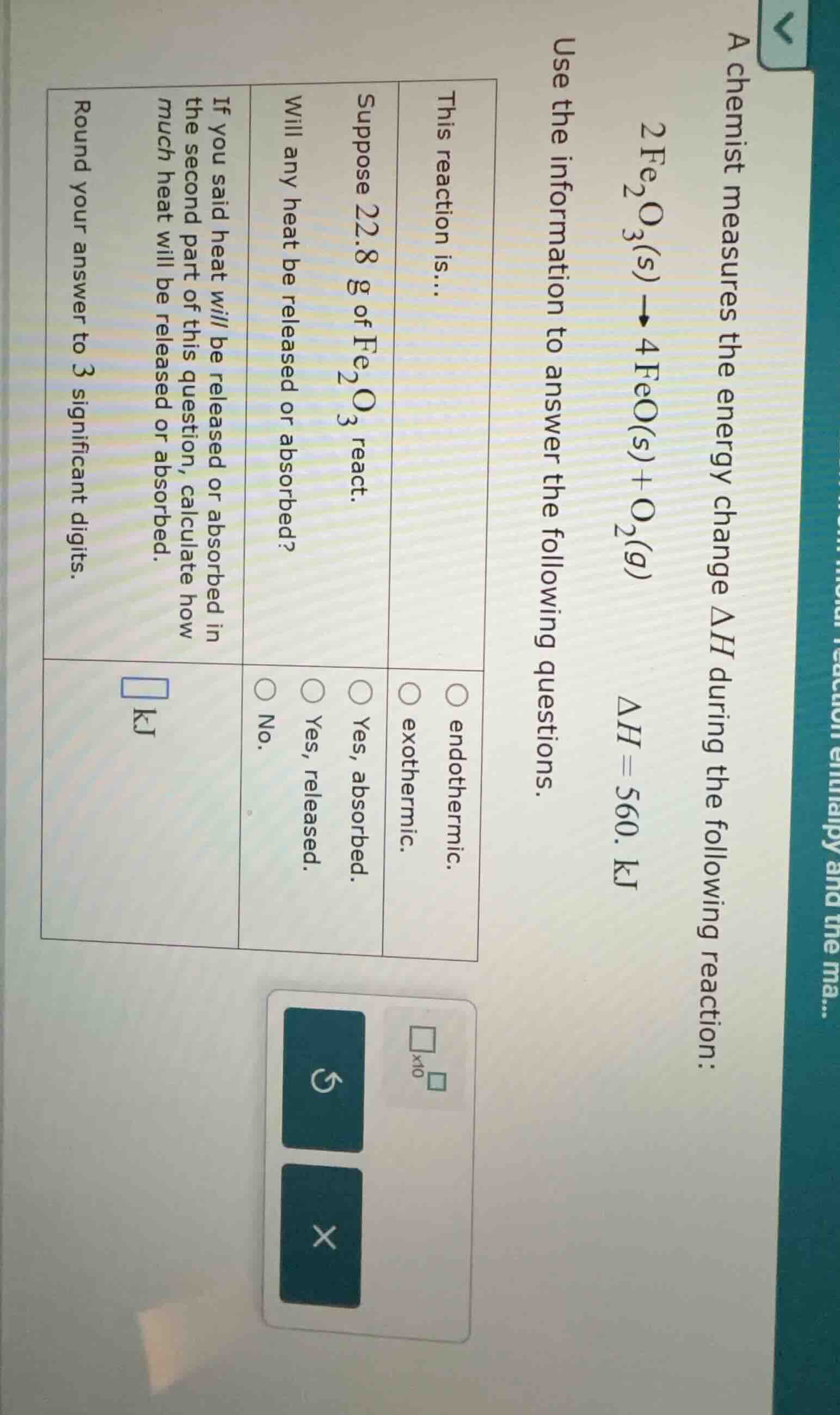 a chemist measures the energy change \\(\\delta h\\) during the followi…