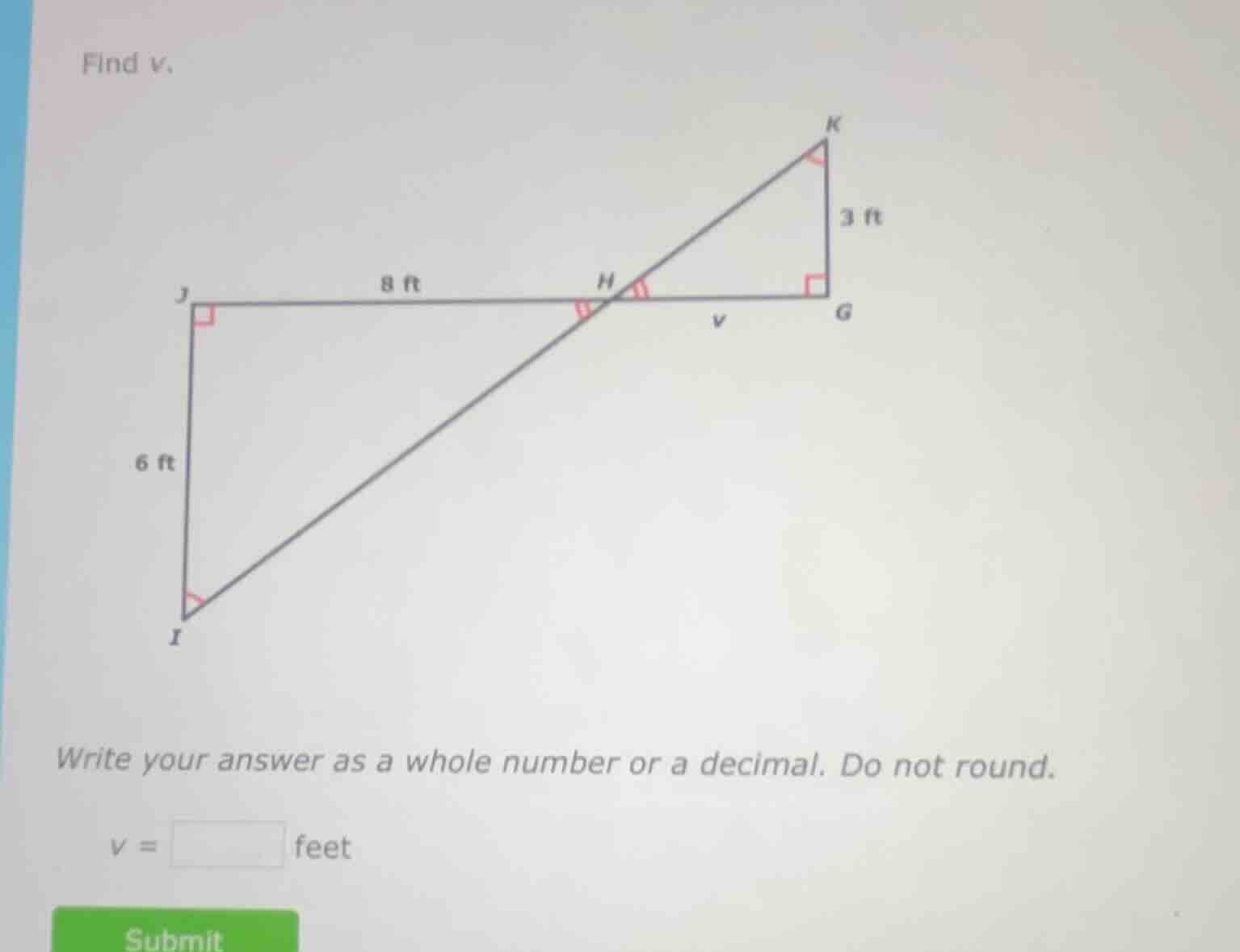find v. write your answer as a whole number or a decimal. do not round.…