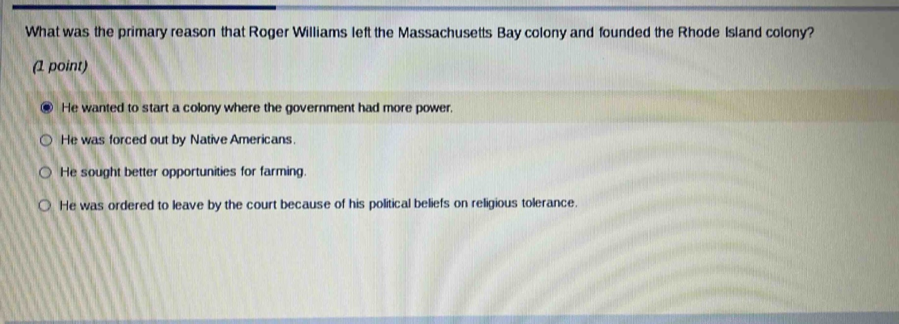 what was the primary reason that roger williams left the massachusetts …