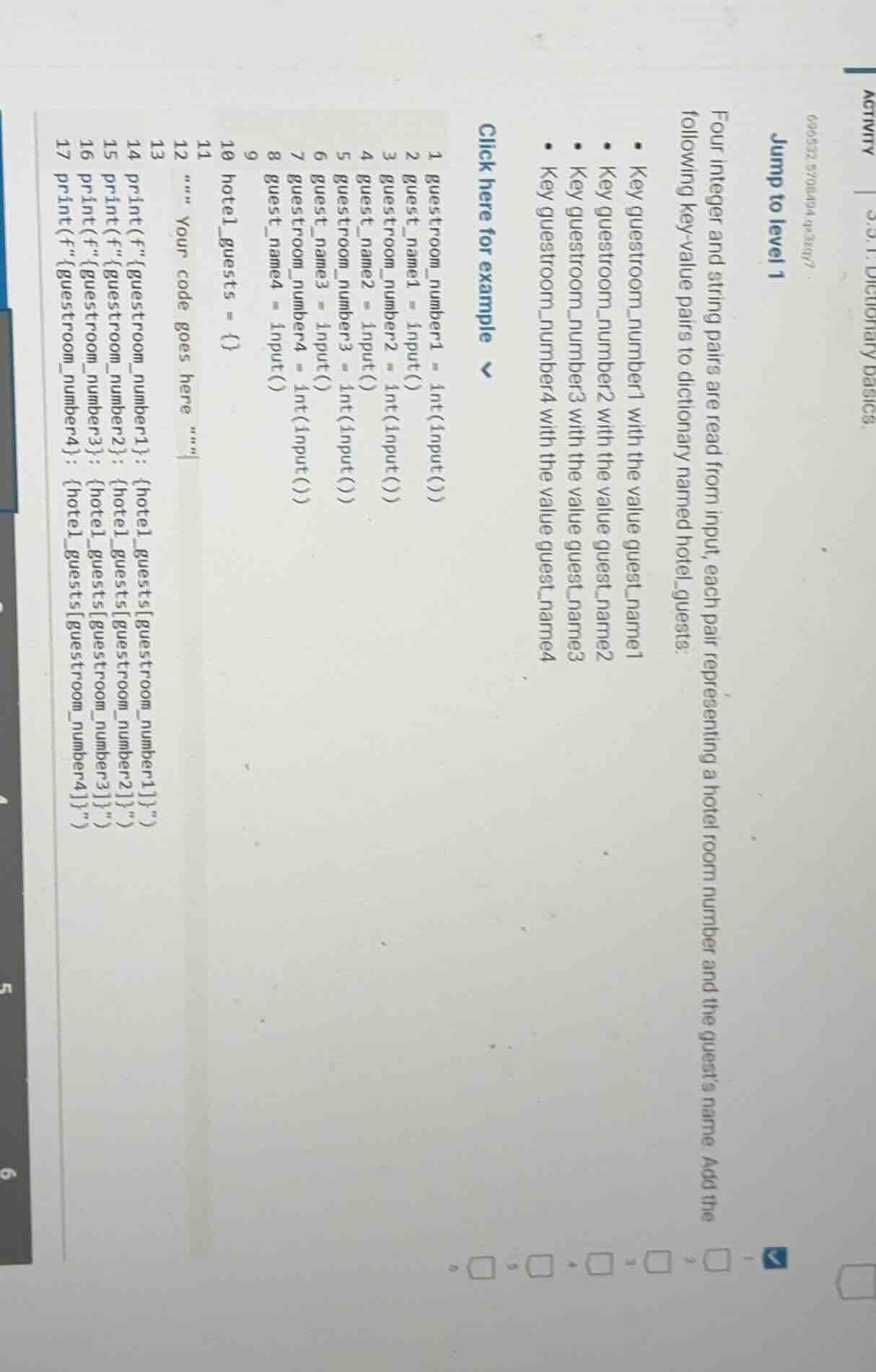 jump to level 1 four integer and string pairs are read from input, each…