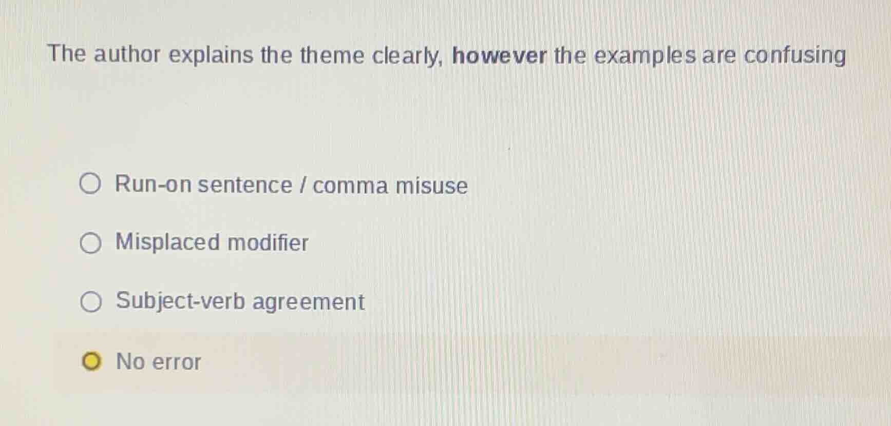 the author explains the theme clearly, however the examples are confusi…
