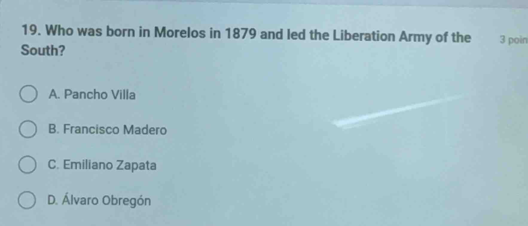 19. who was born in morelos in 1879 and led the liberation army of the …