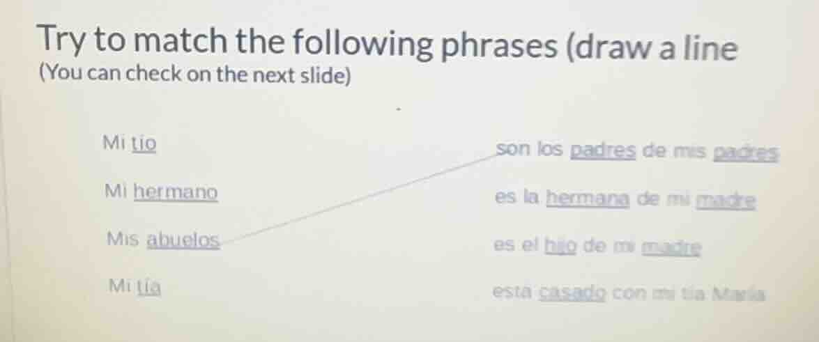try to match the following phrases (draw a line(you can check on the ne…