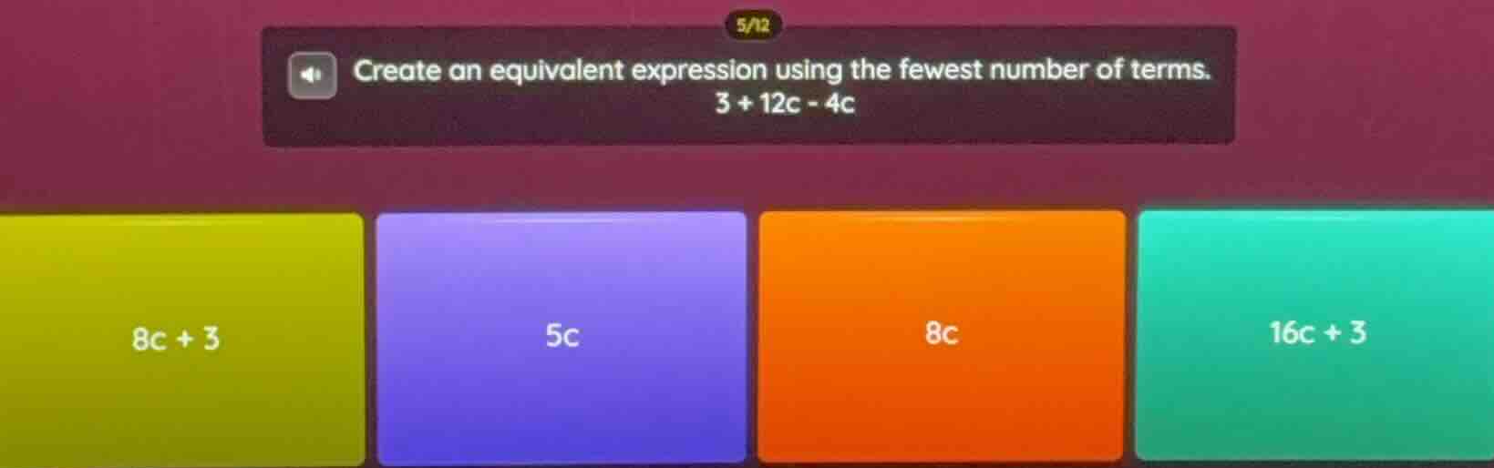 create an equivalent expression using the fewest number of terms. 3 + 1…